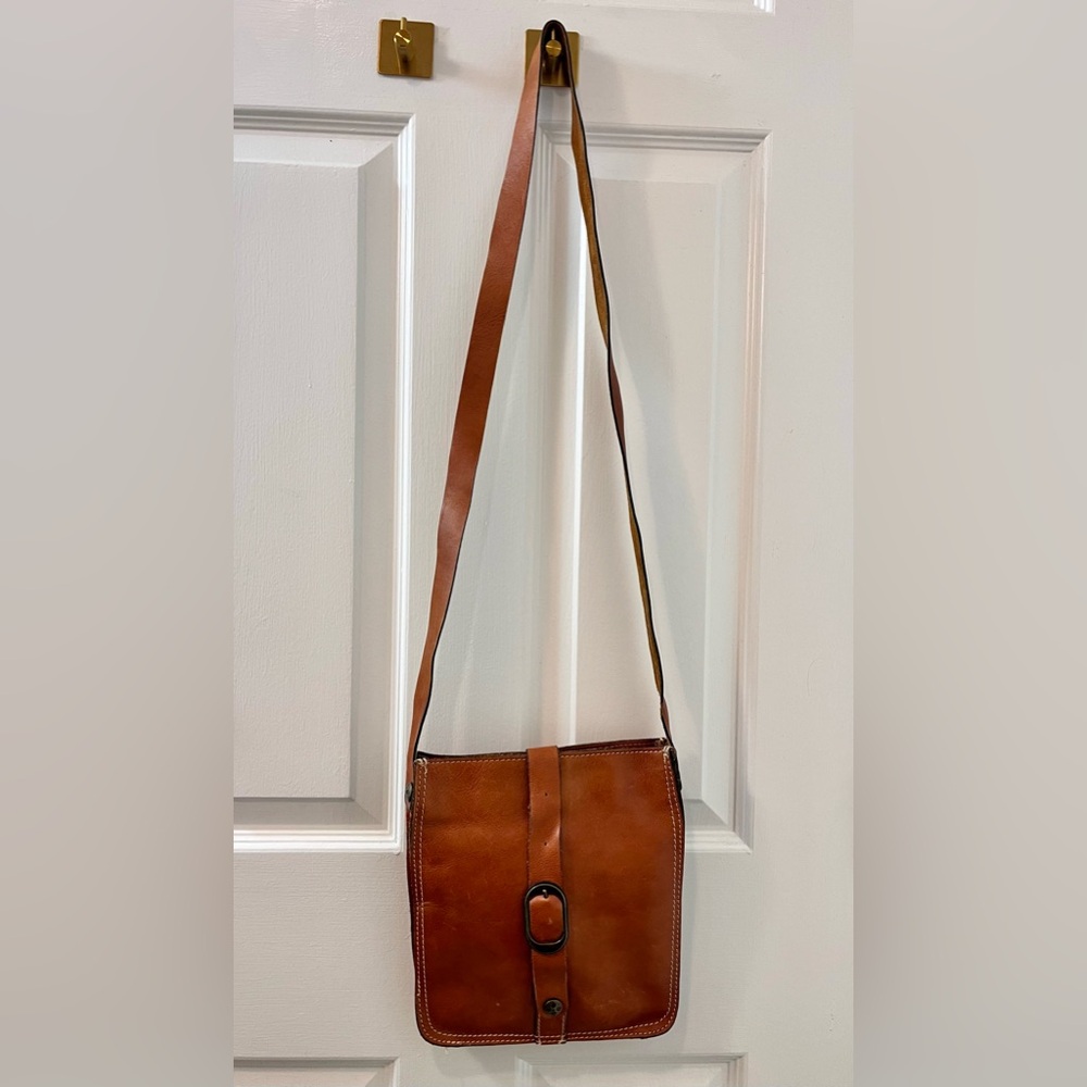 Patricia Nash genuine leather cross body bag with buckle